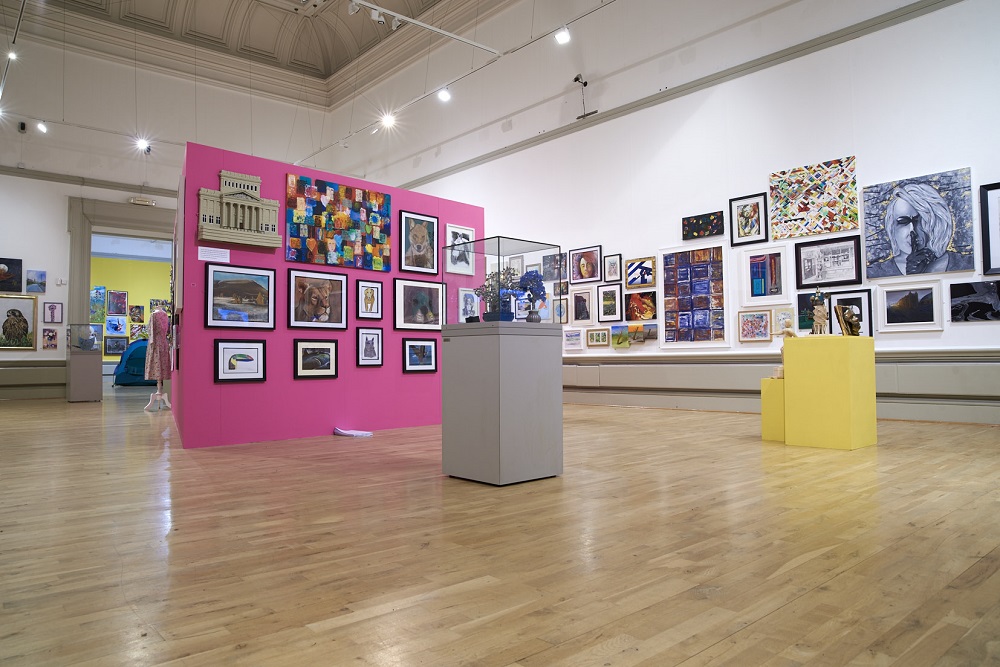Artwork on display in the Harris Open exhibition