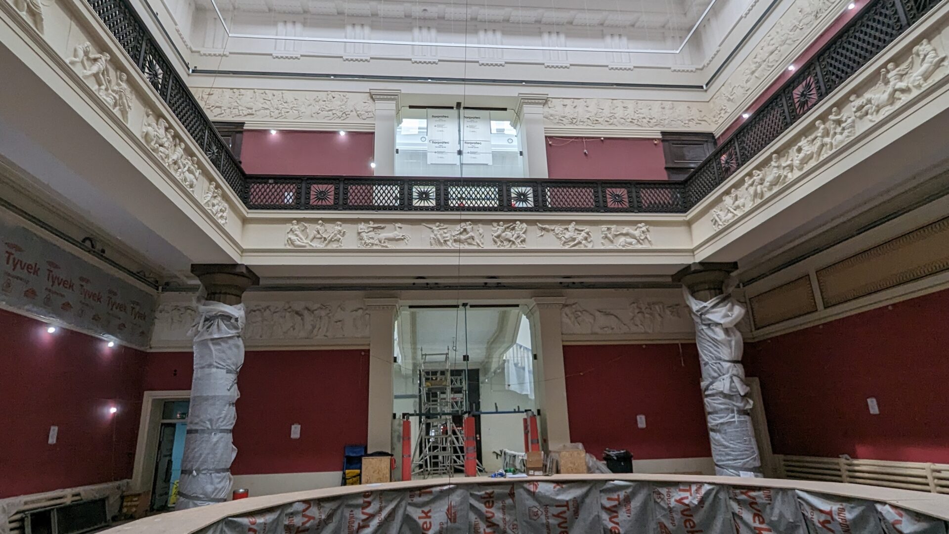 Image taken from the second floor balcony of The Harris.