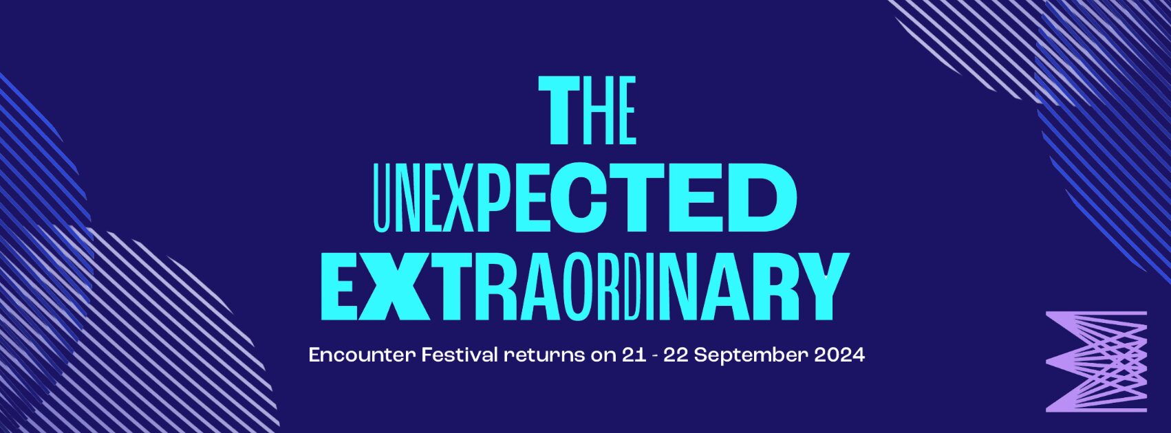 Blue banner with the words 'expect the extraordinary'