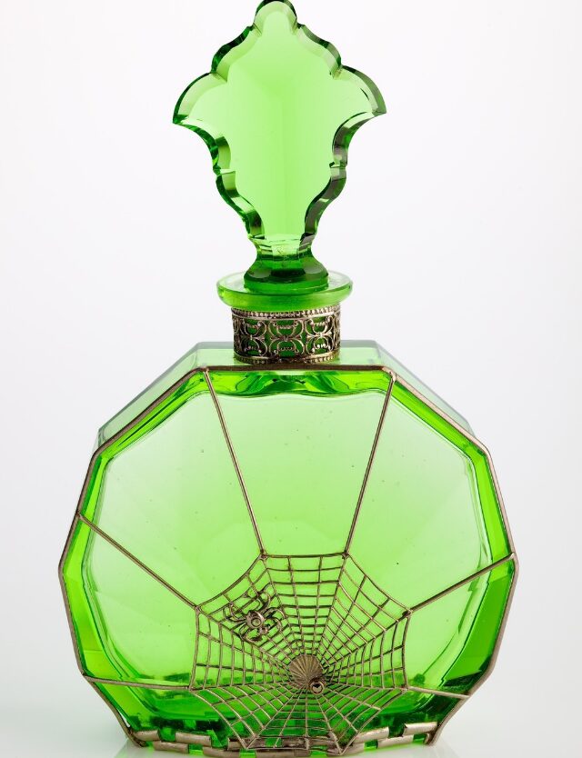 Green scent bottle