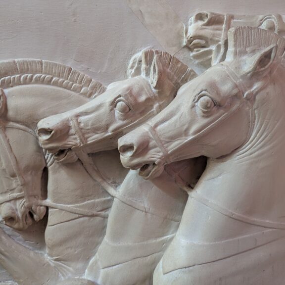 Image of stone carved horses