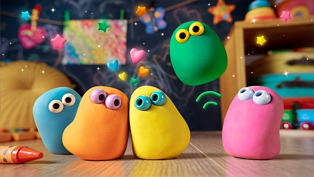 Colourful clay characters