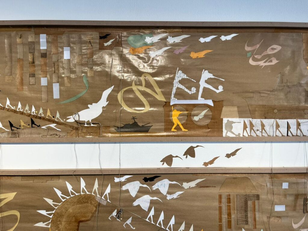 A collage featuring cut out elements.