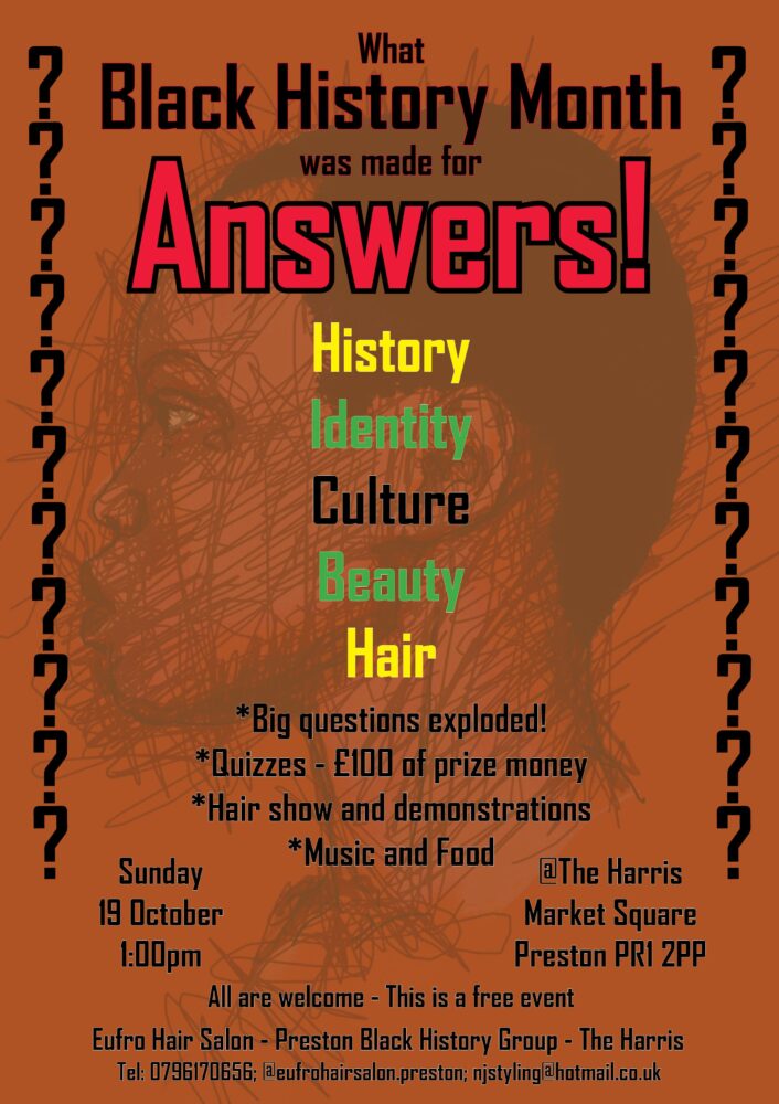 Black History Month event poster.
