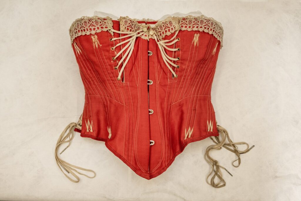Image of a red corset.